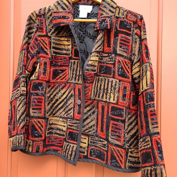 Vintage Geometric Shimmer Jacket - Picture 5 of 9